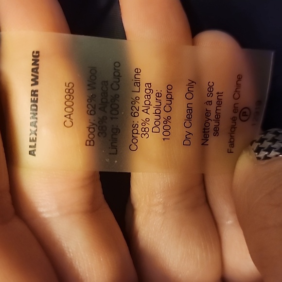 Alexander Wang Womens black skirt winter wool alpaca cupro new with tag authenti - Picture 8 of 13